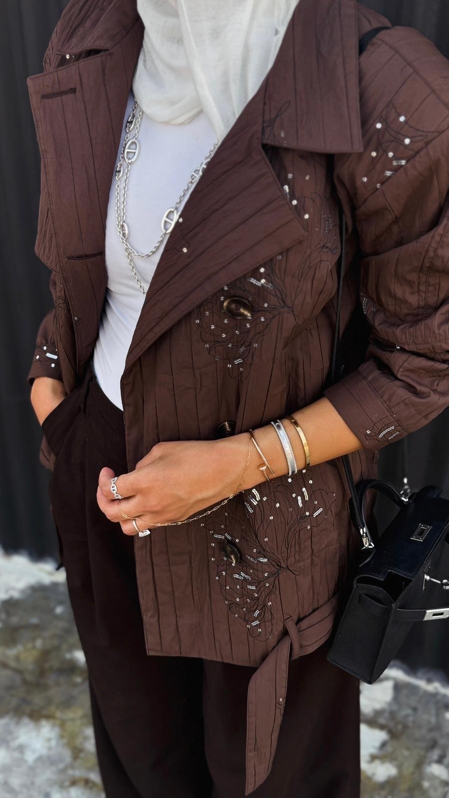 Brown puff jacket - Image 5