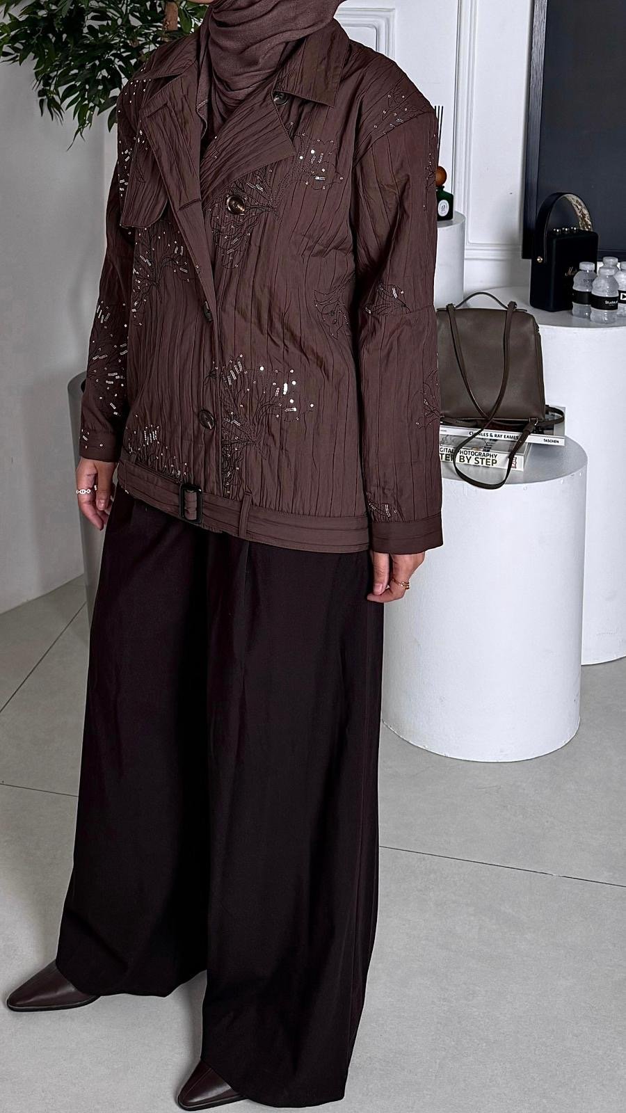 Brown puff jacket - Image 7